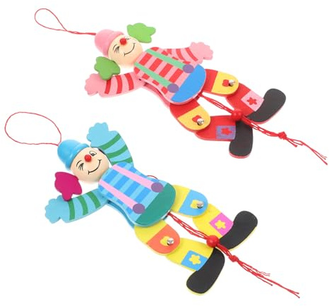 FUNNETOYU 2pcs Marionette Puppets Funny Clown Toys for Boys and Girls Hand Puppets for Adults for Boy Girl Role Play Random Color
