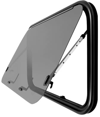 TESUGN Ventana Para Autocaravana, 900 X 500 Mm, De Ventilación Con Protección Solar Y Mosquitera, De Empuje Externo Para Furgoneta, Caravana, RV