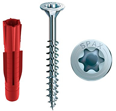 TOX Allzweckdübel Tri 6/36 KT mit Senkkopfschraube Klingengröße T20 SPAX Teilgewinde 5,0 x 50 mm VPE 200 Stück