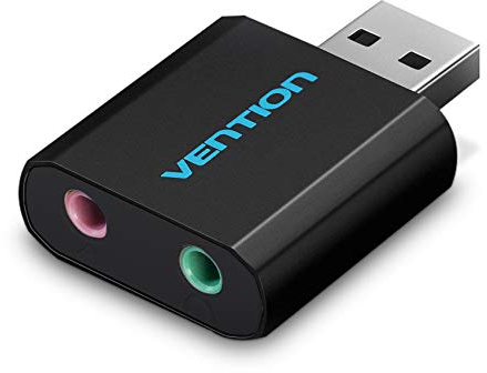 Vention Externe USB-Soundkarte, 3,5 mm, USB-Audio-Adapter-Karte mit Mikrofon, USB auf 3,5 mm Klinke, Konverter für PS4, Laptop, Computer, Kopfhörer, Soundkarte (ohne Kabel)