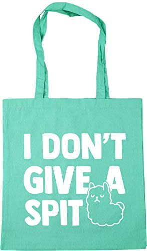Hippowarehouse I don't give a spit - llama Tote Shopping Gym Beach Bag 42cm x38cm, 10 litres