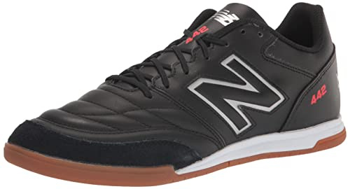 New Balance Men's 442 V2 Team in Soccer Shoe, Black/White, 9.5 Medium US