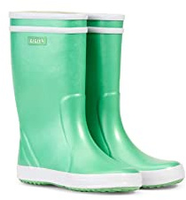 Aigle LOLLY IRRISE 2 Bottes imperméables pour Enfant à effet irisé| En caoutchouc naturel et double bande blanche|Doublure chaude à séchage rapide|Semelle adhérente