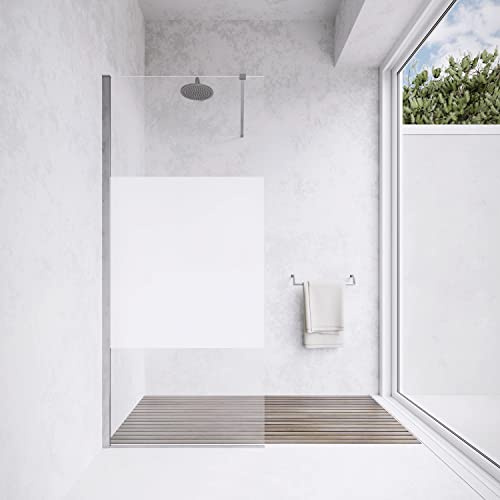 Box Doccia 60cm Walk-in Altezza 200cm Vetro Temperato Opaco da 8mm con Trattamento Anticalcare mod. Lazaros