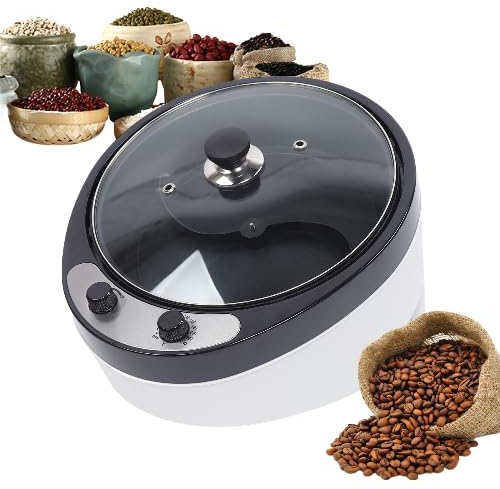 Kaffeeröster Maschine 800g Zuhause Kaffeeröstmaschine Elektrischer 0-240℃ Temperatureinstellung für Rösten von Kaffee, rohen Bohnen, Tee, Getreide und Sesamkörner 220V Multifunktionaler Kaffeemaschine