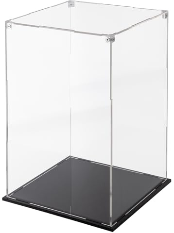 Cliselda Large Acrylic Display Case 10x10x16 inch for Collectibles, Sturdy Clear Acrylic Display Box Trophy Case Countertop Box , Assemble Dustproof Protection Showcase for Models Figures Doll