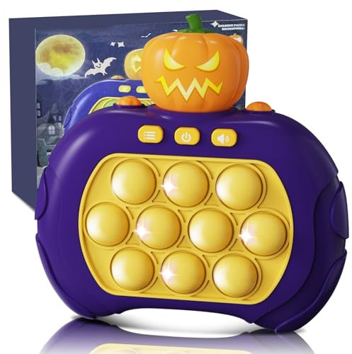 Halloween Pop It Électronique, Jeu Rapide Push Bubble Game Poussée Pop Squeeze Toys Pour Gadgets Anniversaire Enfants Bouton Jouets Drôle Cadeau Enfants Adultes Halloween Citrouille