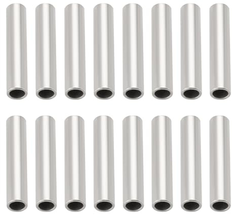 Create idea 500 Pezzi Manicotti Di Crimpatura Per Lenza Da Pesca 1,2mm ID 8mm Manicotti Di Crimpatura A Canna Singola Lunghi Manicotti Di Crimpatura In Rame Per Esche Da Mare Da Pesca