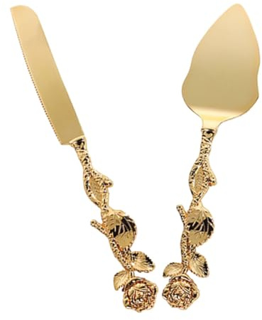 Ciieeo Palas para Tartas De Aleación De Zinc Utensilios para Cortar Pasteles Espátula Portátil para Tartas para Bodas y Aniversarios