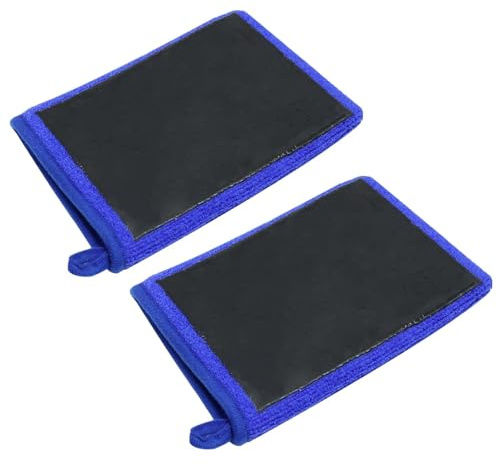 2 Pieza Guante Arcilla, Guante Barra Arcilla, Guante Detalle Automático, Barra Arcilla Microfibra, Guante Lavado Limpieza Cuidado Automóvil, para Limpieza Lavado Coche Moto Vehículo (Azul)
