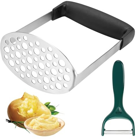 Presse-purée en acier inoxydable - Presse-purée manuel pour pommes de terre - Presse-purée - Pour purée de pommes de terre - Purée crémeuse