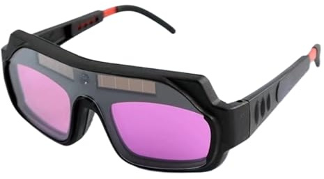 Genérico Lentes de Soldadura Auto-oscurantes,Gafas De Seguridad Con Oscurecimiento Automático | Gafas Ligeras de Protección Ocular para Corte, Jardinería, Construcción al Aire Libre y Soldadores