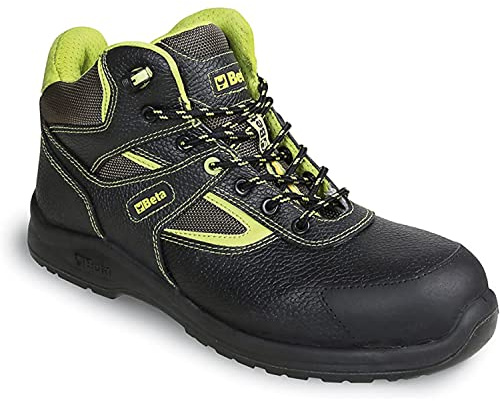 Beta Scarpe Alte Antinfortunistiche da Lavoro in Pelle Idrorepellente, a Rapido Sfilamento con Rinforzo Antiabrasione sul Puntale, Unisex, Taglia 40 EU