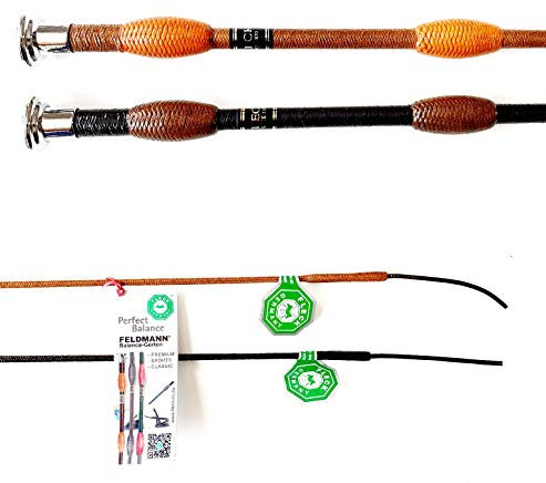 Fleck - Feldmann Balance Premium Dressurgerte Gerte Reitgerte (120 cm, braun)