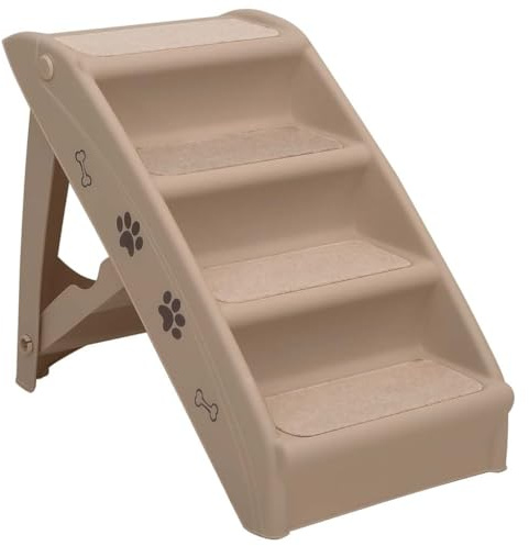 vidaXL Scala Pieghevole per Cani Marrone 62x40x49,5 cm