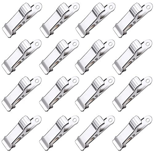 iTGOOS 16 Pieces Metal Mini Clamps Spring Clamps Alligator Clips Clamp Silver Alligator Clamps for Food Packages Mini Picture Clips, Small Paper Clamps, Binder Clips Photo (Silver)
