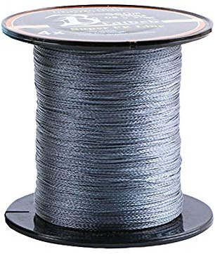 Amur Leopard Lenza da Pesca Intrecciata PE 4 Fili 300m Treccia Linea di Pesca Super Forte Filo di Pesca 12-80LB per Acqua Salata Dolce, Grigio, 0.4#/0.10mm/5.44kg/12LB