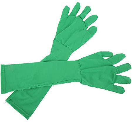 Guanti Chromakey, 2Pcs Universal Green Screen Invisibilità Guanti Chroma Key Sfondi Fotografici Effetto Sfondo per Fotografia Video Film Post Produzione Rullo Schermo Verde Lungo