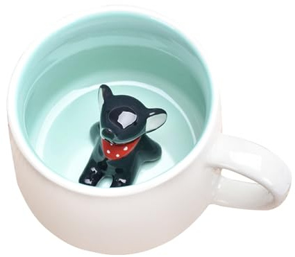 Soulnioi Söt mugg 3D djur keramik kaffe tekopp med handtag, handgjord djurfigur keramikkopp för kaffe, te, mjölk, present till födelsedagar/examen/alla hjärtans dag/bröllop (elefant)