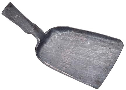 ABOOFAN Práctica Pala para Cenizas de Carbón de Barbacoa Pala de Acero para Quitar Cenizas de La Cocina