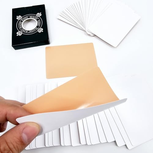 Carte da manipolazione ultrasottili, trucchi magici, color carne, accessori per maghi, primo piano, illusioni, espedienti, puntelli (bianco)