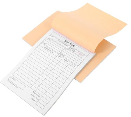 jojofuny Carnet de Facture à Trois Volets et Expérience D'écriture Fluide Lot de 2 en Papier Planche Solide pour Reçus et Commandes, pour Transactions Commerciales