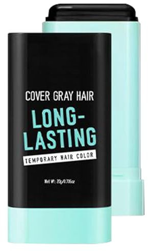 Stick Per Tintura Per Capelli Scuri - Ritocco Della Radice Grigio Veloce | Penna Corretta Del Colore Dei Capelli Istantanei Per Uomini E Donne | Pettine Di Tintura Per Capelli Neri Temporanei Per Barb