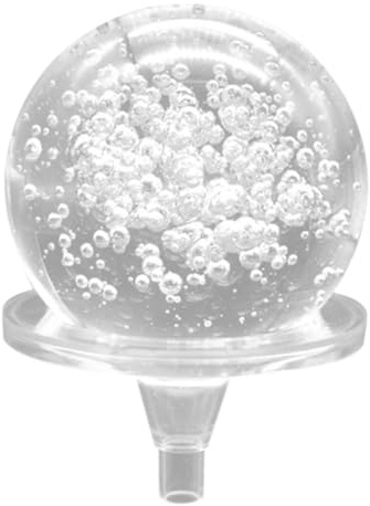 Ipetboom 3.1 Inch Crystal and Plastic Fountain Ball for Water Fountains with Stand Holder, Stylish Decorative Crystal Ball Ornament for Home or Porch, Excellent Craftsmanship