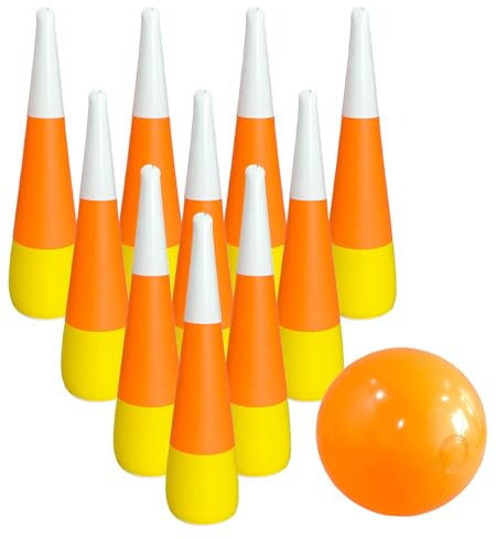 Ensemble de bowling gonflable - Jeu de plein air géant pour les , jouet d'apprentissage de la motricité | Épingles de bowling et balle, kit d'activité de fête, jeu de pelouse éducatif, jouet am