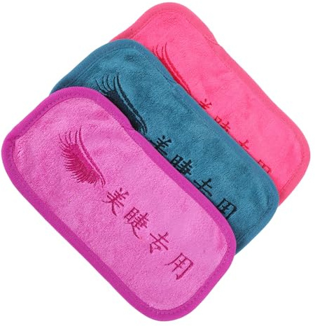 Coussinet de Greffe de Cils 3 Pièces en Tissu, Accessoire Beauté | Produit Dépose Extension Cils, Petite Serviette Visage, Coussinet Frontal Tissu, Accessoires Maquillage