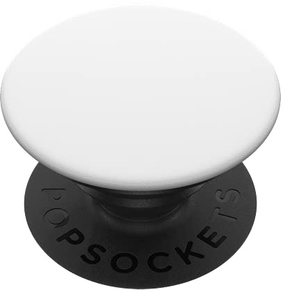PopSockets PopGrip - Hopfällbar Stativ och Grepp för Smartphone och Surfplatta med en Swappable PopTop - White on Black