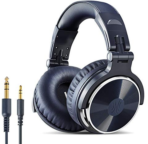 OneOdio Pro-10 Over Ear hörlurar Sladd Stereo Blå High-Resolution Audio Hopfällbara, Vändbara kåpor DJ
