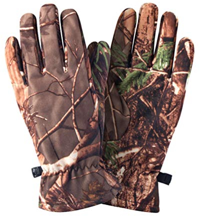 BESPORTBLE Winter-Jagdhandschuhe – Wasserdicht, Warm mit Fleece, Camouflage-Design für Jagd, Ski und Reiten