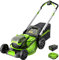 Greenworks GD60LM46SP 60v Cordless Self Propelled Brushless Rotary Lawnmower 460mm 1 x 4ah Li-ion
