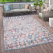 Paco Home Outdoor Teppich Wetterfest Wohnzimmer Küchenteppich Balkon Modern Skandi Ethno Muster Geometrisch Abstrakt 3D, Grösse:120x160 cm, Farbe:Bunt 2