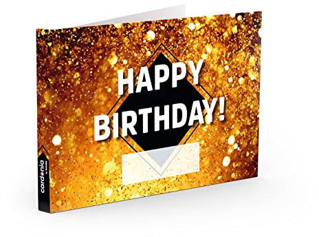 TechniSat Cardonia - Design: Happy Birthday – individuell bespielbare Video Grußkarte mit 7 Zoll großem Display, stabiles Kartonpapier, Soft Buttons, integrierter Akku