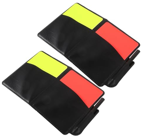 Gogogmee Fußball Schiedsrichter Karte Set Rot Gelb Karten Notizblock Stift Essential Zubehör Kit