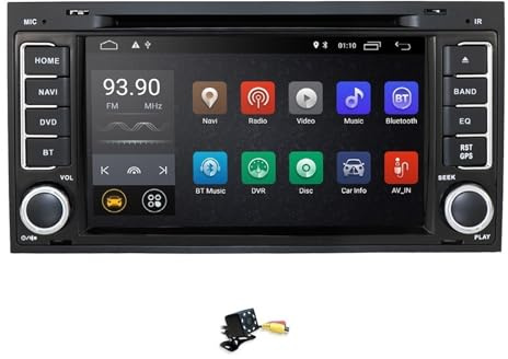 JINFOLI Navigazione GPS for auto Android 10.0 da 7 HD IPS, adatta for Volkswagen, for Touareg, for Multivan, Wifi 3g Bluetooth Radio Stereo Multimedia Impianto audio stereo per auto(Add Cam8)
