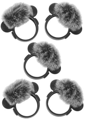 ibasenice 5 Pezzi Di Protezione Per Capelli Per Microfono Da Bavero Protezione Antivento In Pelliccia Per Microfono In Pelliccia