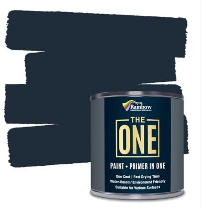 The ONE All-In-One Paint & Primer - Midnight Gloss, 2.5 L | Multi-Surface 1 Coat Formula | Easy Indoor & Outdoor Decorating for Home & Garden Walls, Floors & Furniture | Durable, Water-Based & Low VOC