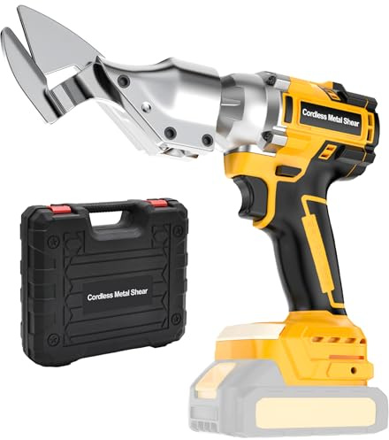 CAMXTOOL Cordless Metal Shear Compatible With Dewalt 20V Max Battery, Brushless Electric Sheet Metal Shear, Power Metal Cutter for Stainless Sheet, Iron, Leather, Cardboard Cutting (Tool Only)