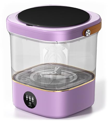 SPXMQSS Mini Lavadora Trapos Lavadora Portatil con Centrifugado Lavadora Camping Lavadora De Ropa Interior Lavadora PequeñA Minilavadoras Portatiles Purple