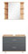 Vicco Badmöbel-Set Ilias, Goldkraft Eiche/Anthrazit, 2 Teile, Unterschrank 80 cm