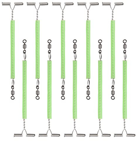 Fishing Balance Rigs Arm Connector Stainless Steel Leader Line Wire Trace for Fishing Rigs Making 15pcs T-shape Line Luminous Tube Wire Leader Trace String Hook Connector