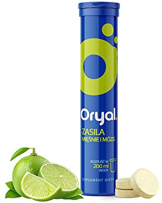 Oryal - Tabletas Efervescentes Electrolitos Magnesio, Calcio, Potasio y Sodio - Lemon