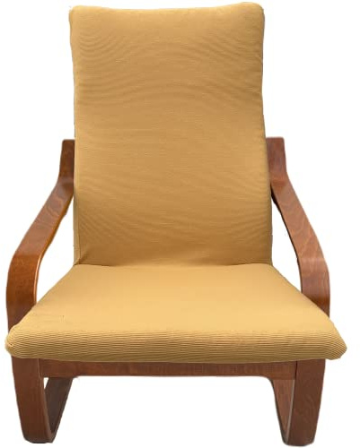 Dorian Home Fodera Cuscino Per Poltrona Poang In Maglia Tecnica Elasticizzata - Rivestimento Pratico Da Montare, Lavabile In Lavatrice, No Stiro (Ocra)