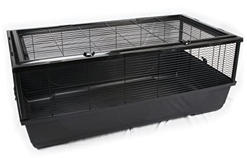 ZooPaul Premium XXL Hasenkäfig Bernie 100cm Meerschweinchen Kaninchenkäfig Hamster Käfig schwarz