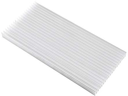 Nikou Aluminium Kühlkörper, Heizkörper Lamellen Kühlung kühlrippen 300 x 140 x 20 mm Wärmeableiter für Hochleistungs LED Beleuchtung (Silber)