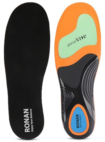 RONAN. Plantilla fascitis plantar deporte - Palmilhas gel homen - Palmilhas ortopedicas homen - Plantilla fascitis plantar trabajo - Alivio dolor (42-44 28,5 cm - L)