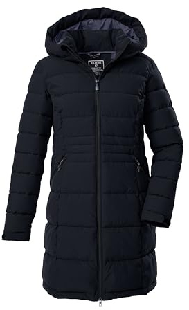 killtec Mujer Parka acolchada/parka funcional con capucha KOW 11 WMN QLTD PRK, schwarz blau, 40, 43303-000